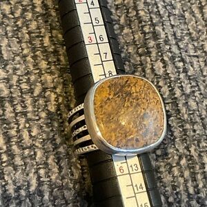 SILPADA R1738 Retired Sterling Silver Bronzite Stone Ring Sz 5